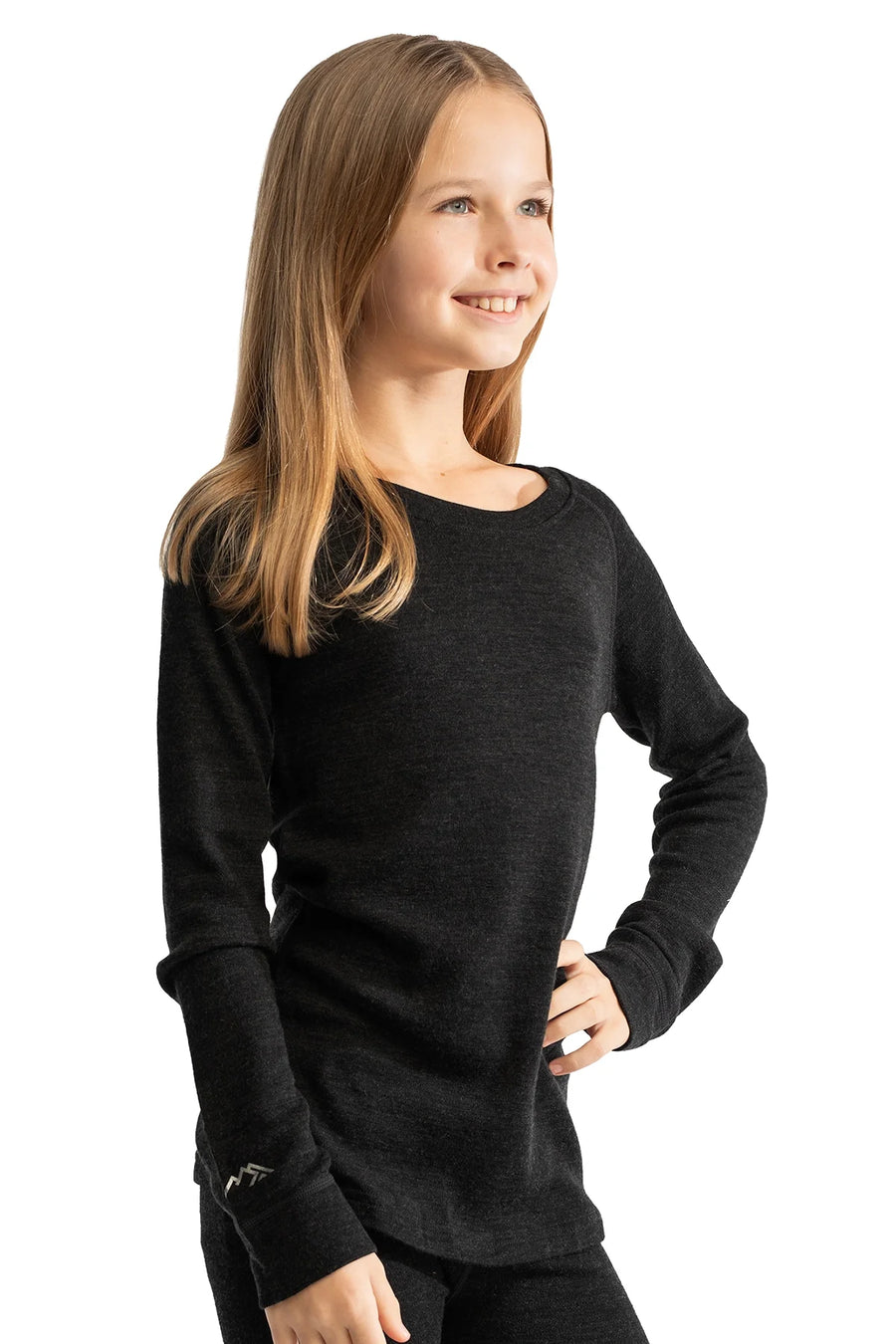Kids' Merino Wool Long Sleeve 250 Charcoal Grey
