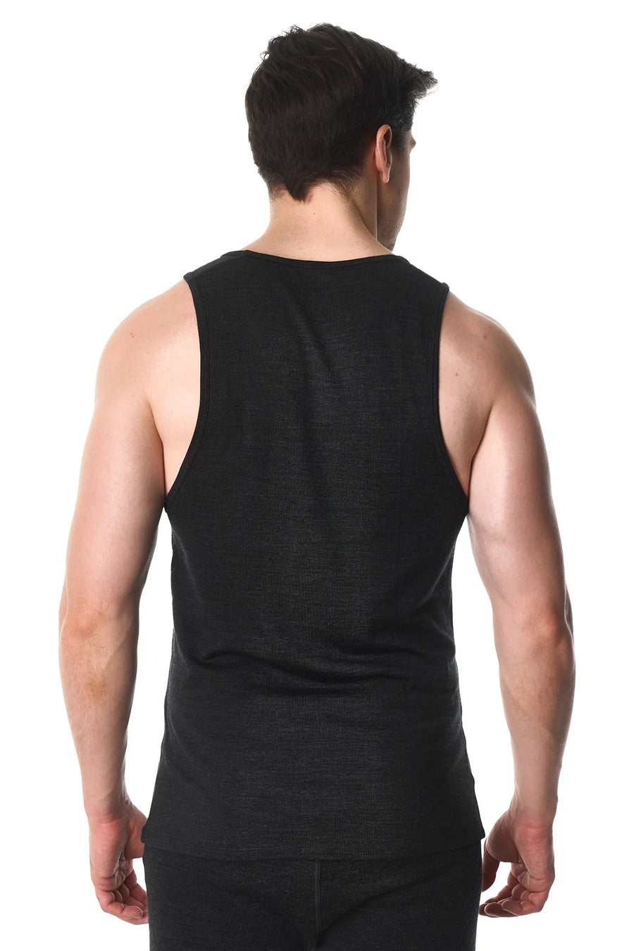 Men's Merino Wool Tank Top A-Shirt Charcoal Grey