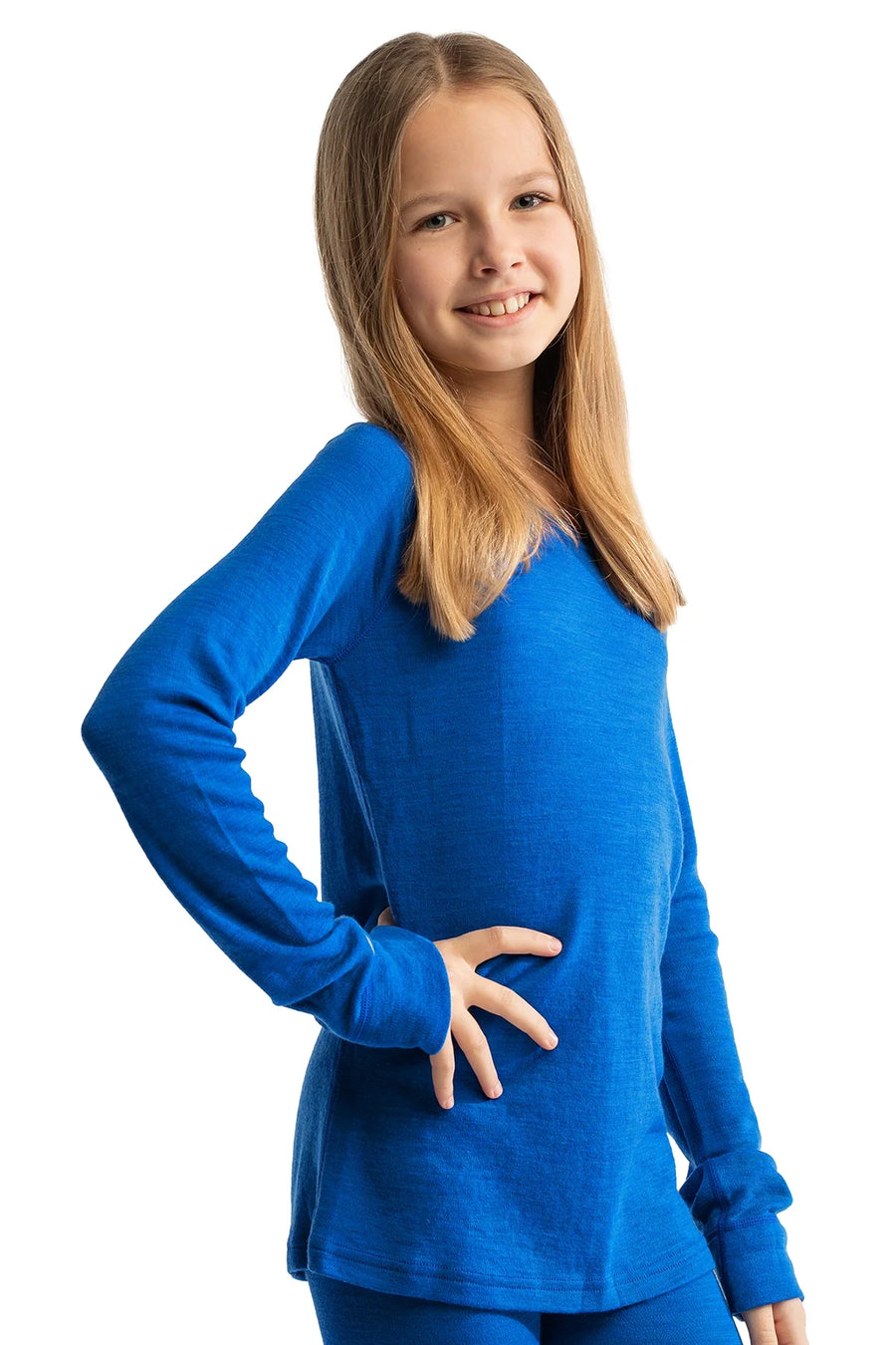 Kids' Merino Wool Long Sleeve 250 Cobalt Blue