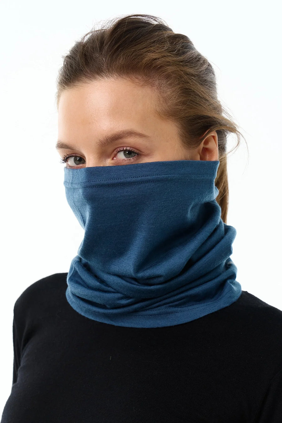 Merino Neck Gaiter 165 Denim Blue