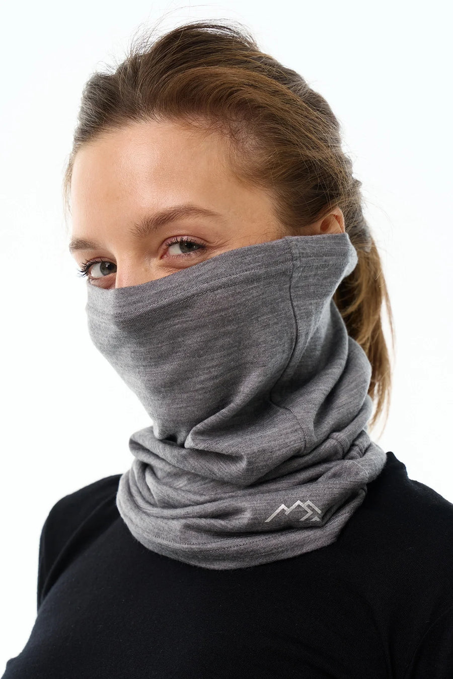 Merino Neck Gaiter 165 Grey Melange