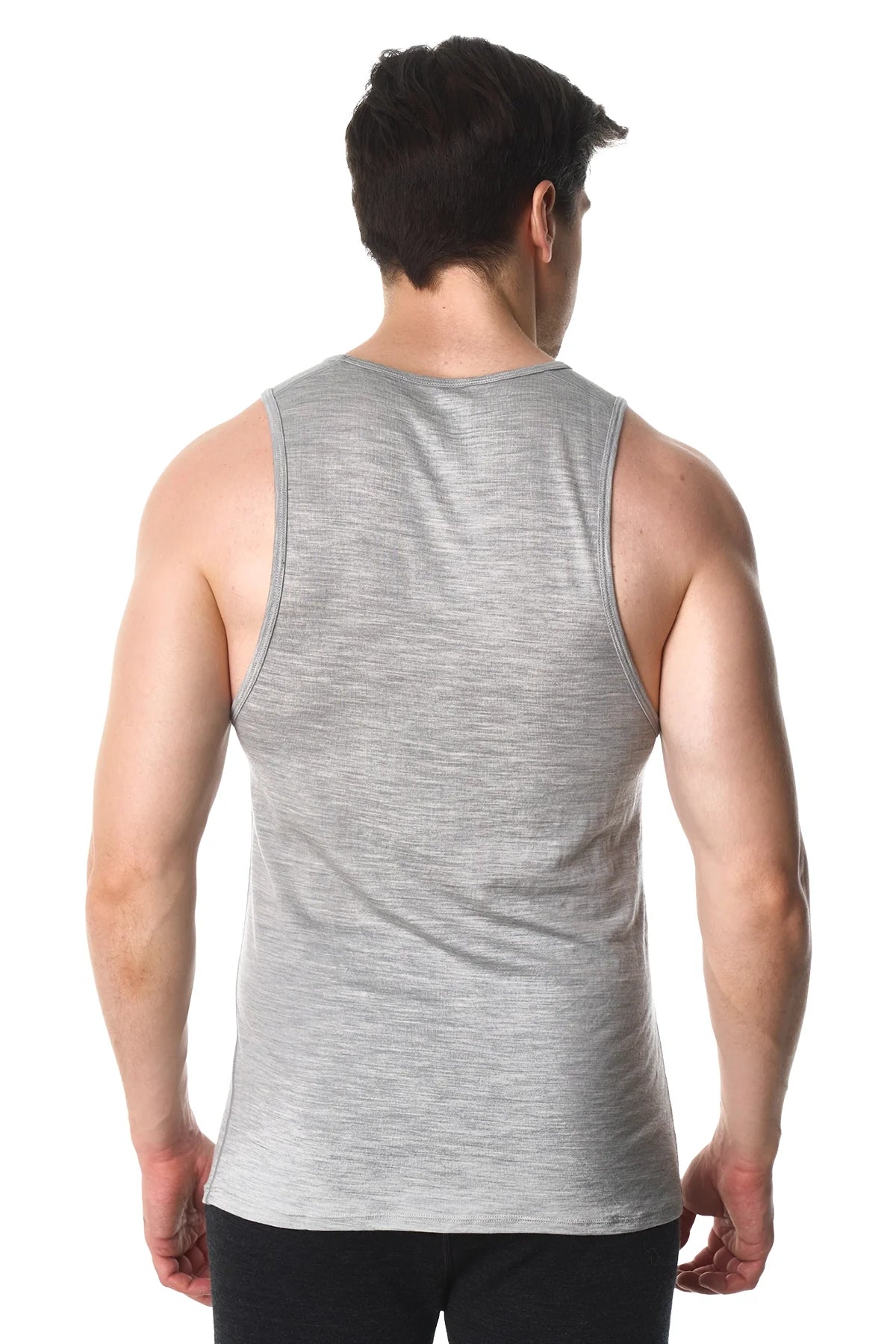 Men's Merino Wool Tank Top A-Shirt Heather Grey