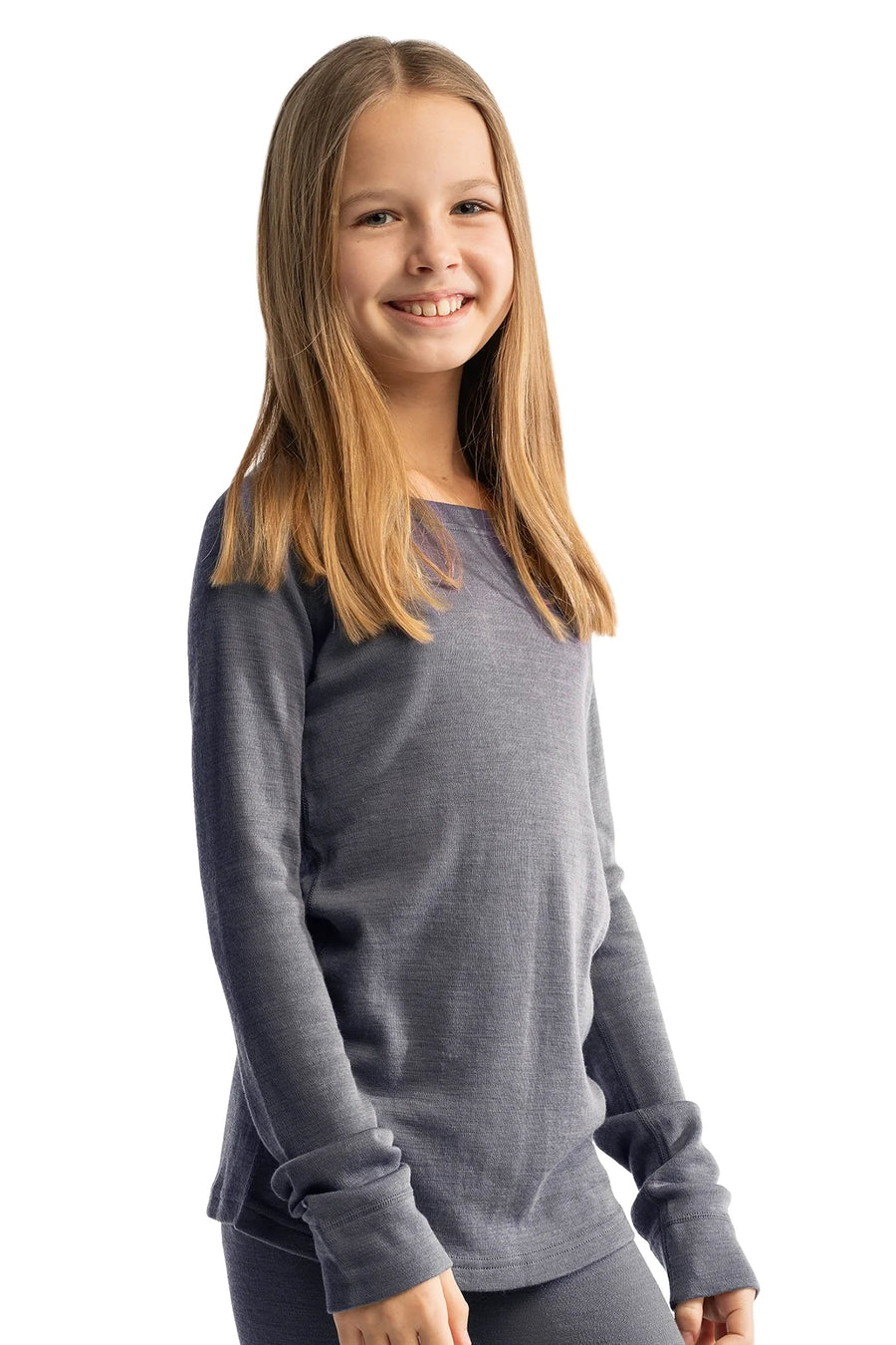 Kids' Merino Wool Long Sleeve 250 Perfect Gray