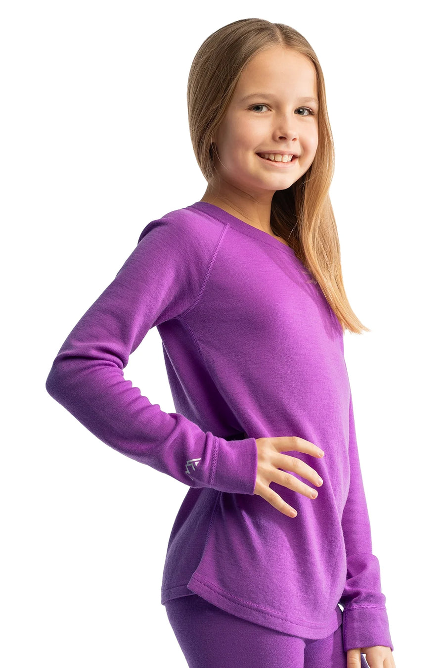 Kids' Merino Wool Long Sleeve 250 Violet Purple