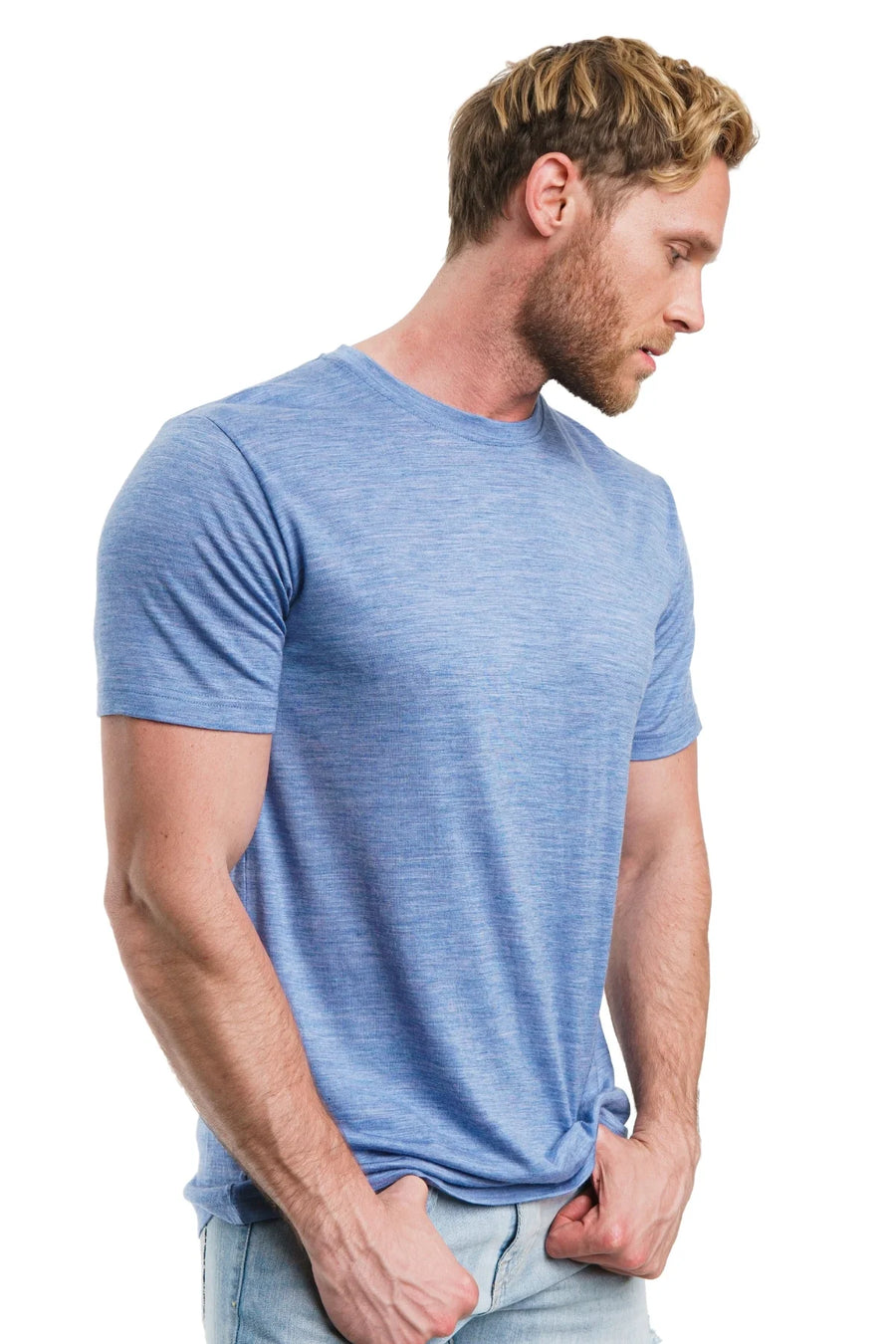 Men's Merino T-shirt 180 Deep Blue Melange (+socks)