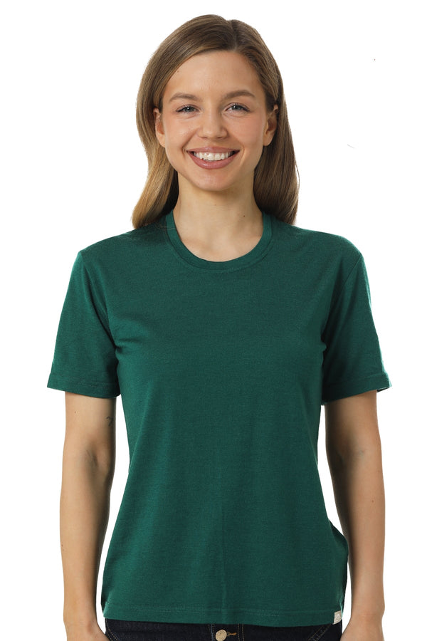 Women's Merino T-shirt 180 Forest Green | Crewneck (+socks)