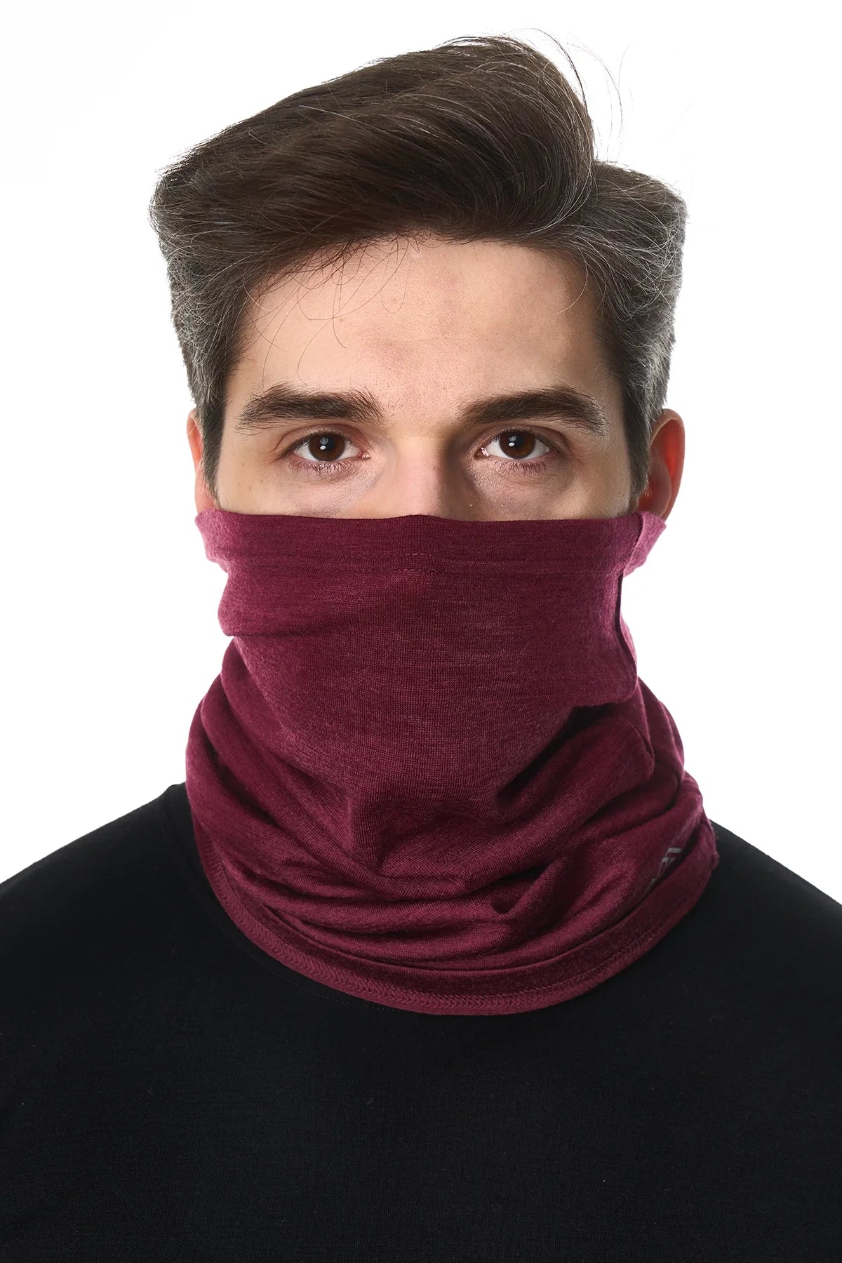 Merino Neck Gaiter 165 Burgundy Wine