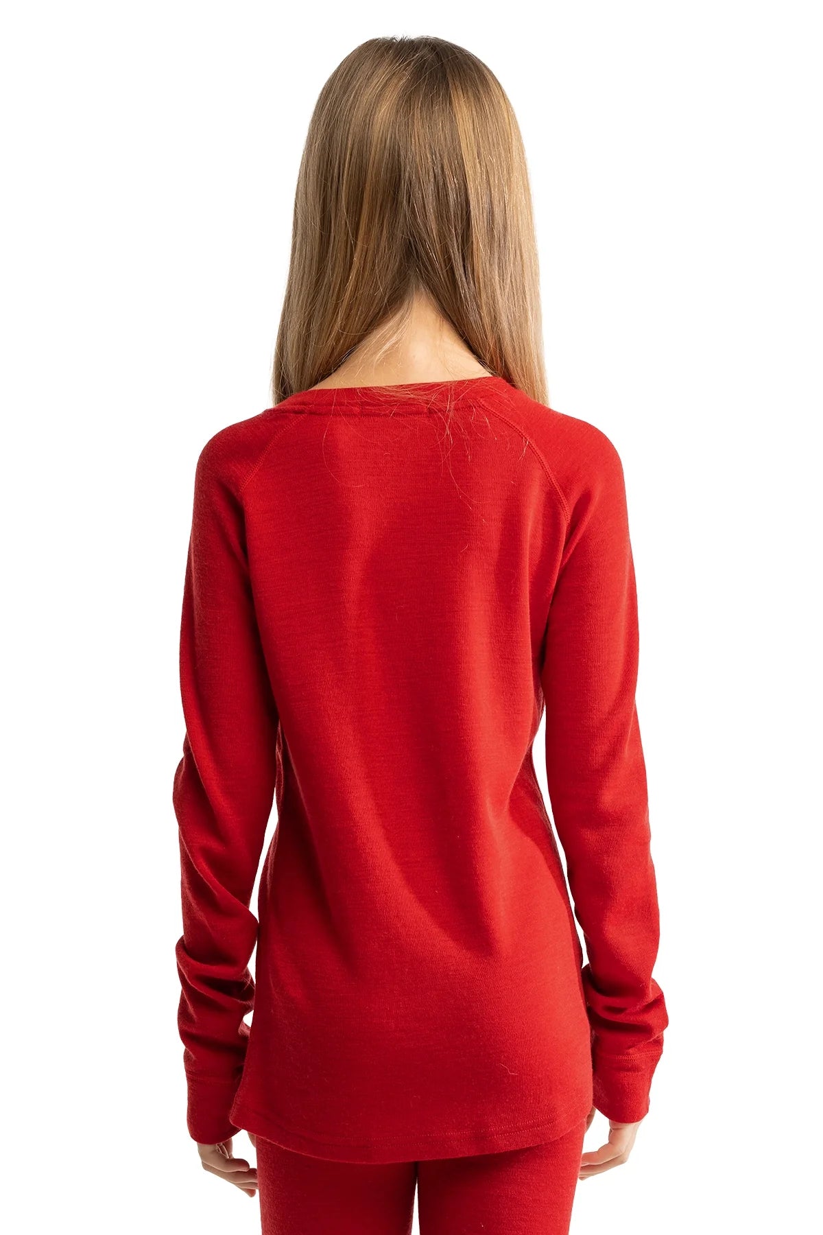 Kids' Merino Wool Long Sleeve 250 Cherry Red