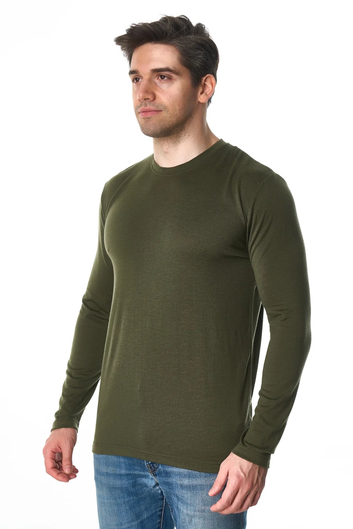 Men's Merino Long Sleeve 190 Dark Olive