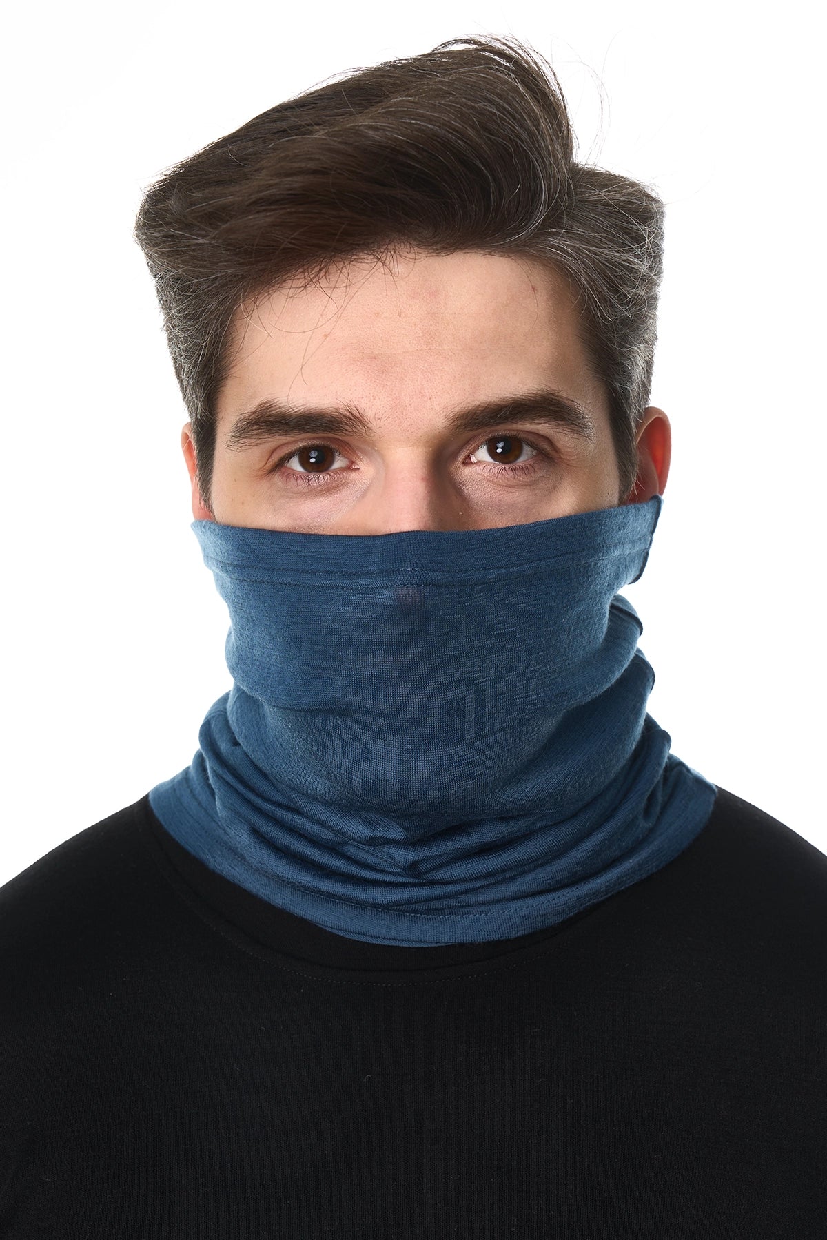 Merino Neck Gaiter 165 Denim Blue