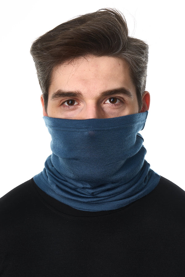 Merino Neck Gaiter 165 Denim Blue