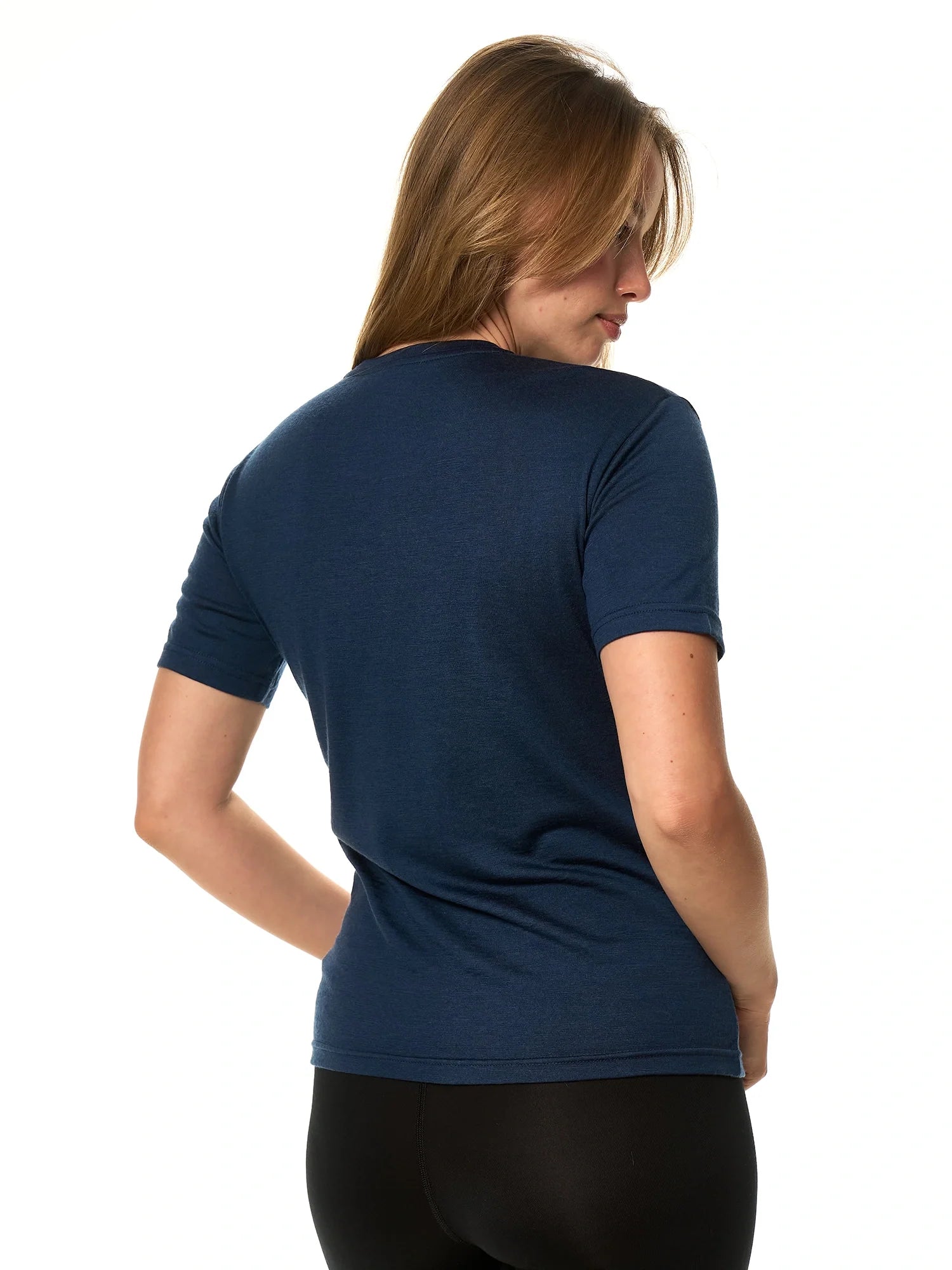 Women's Merino T-shirt 180 Navy | Crewneck (+socks)
