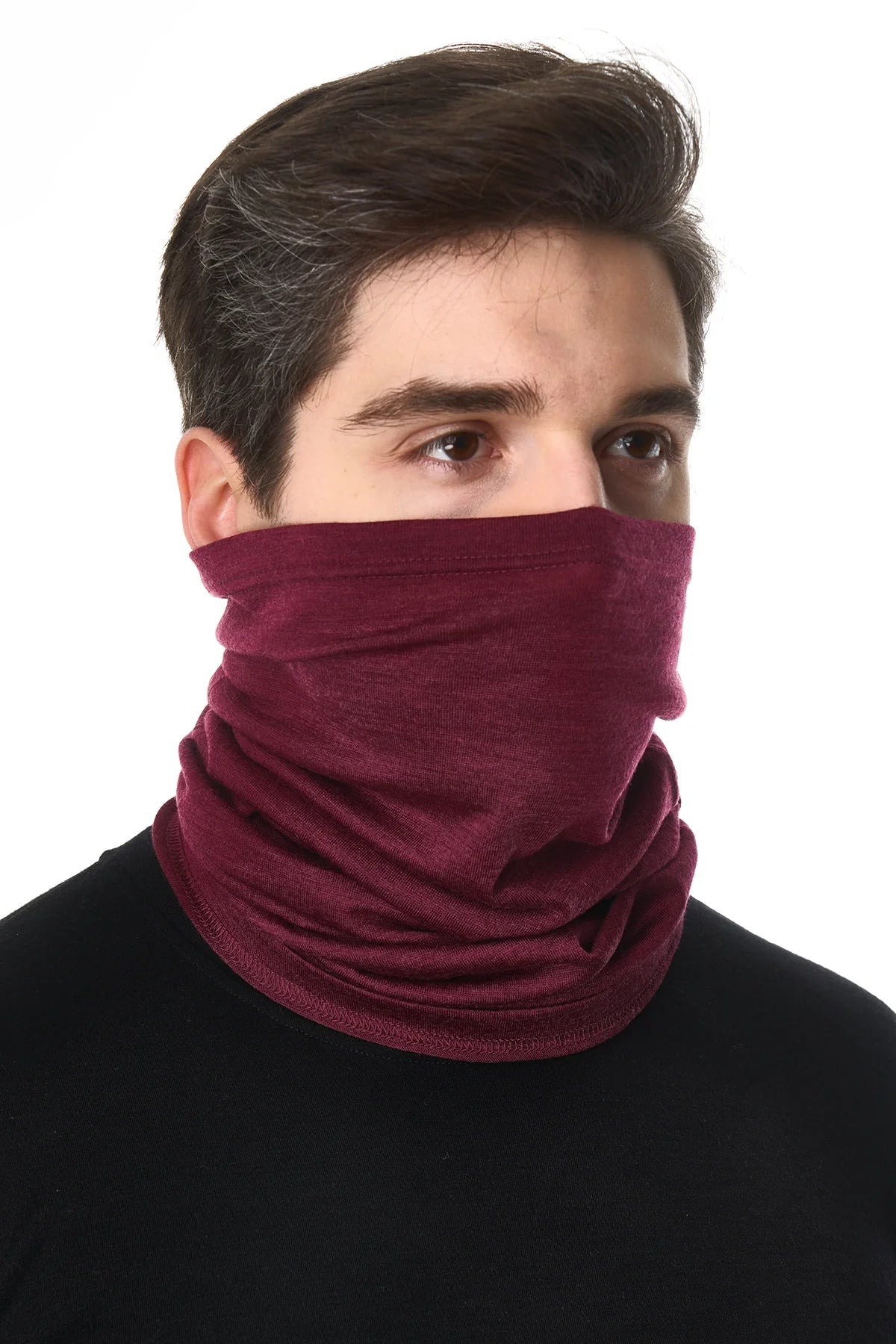 Merino Neck Gaiter 165 Burgundy Wine