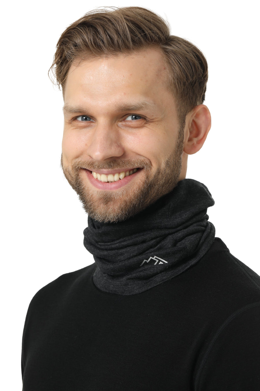 Merino Neck Gaiter 165 Charcoal