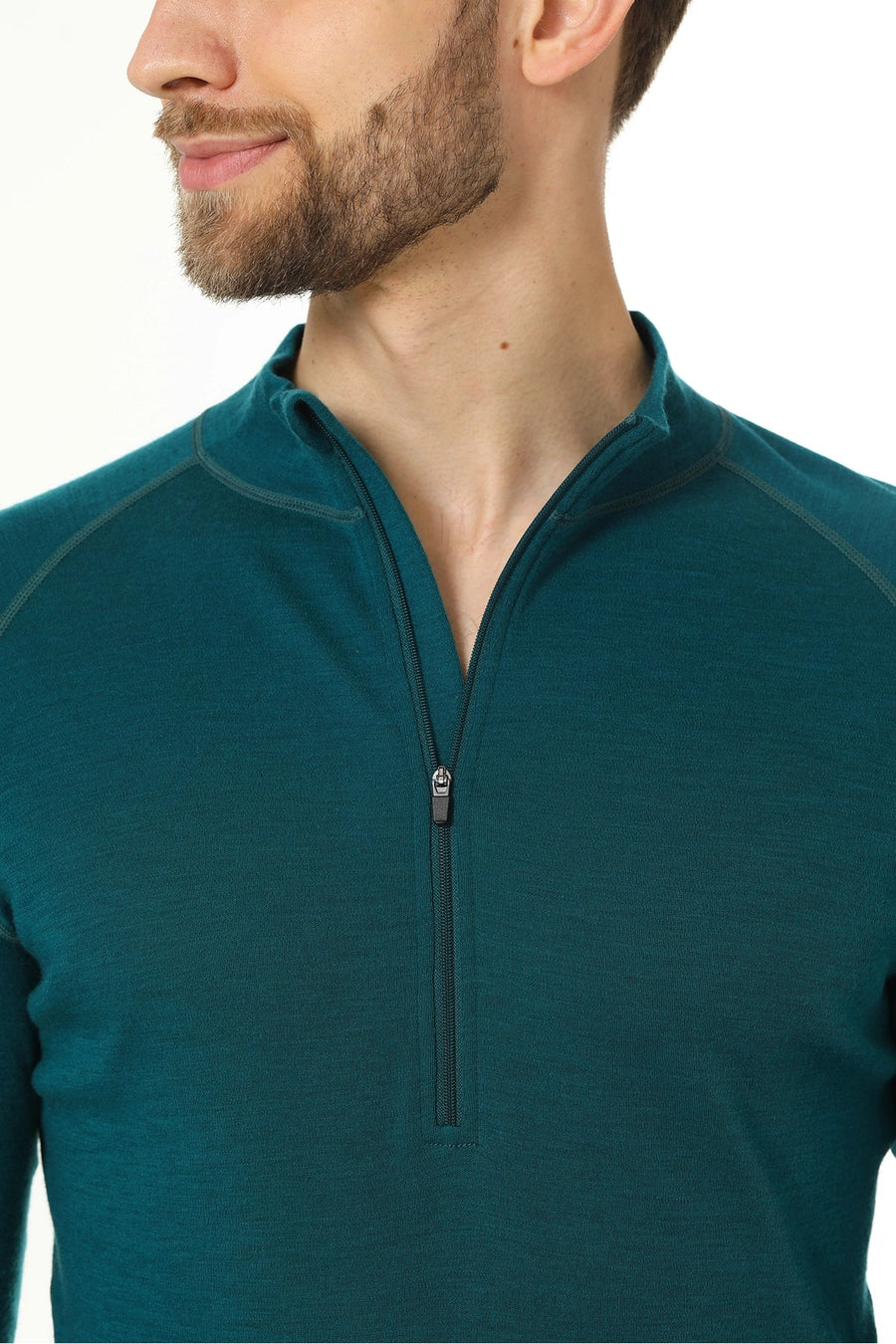 Men's Merino Thermal Set Zip 250 Deep Teal