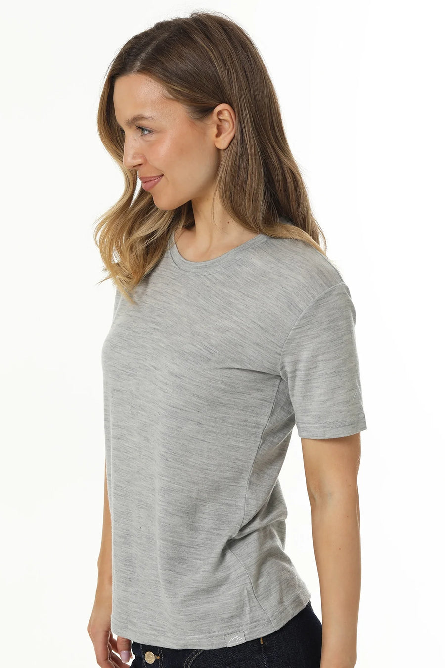 Women's Merino T-shirt 180 Heather Grey | Crewneck (+socks)