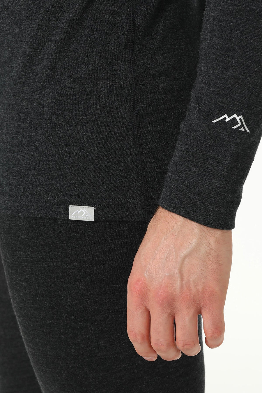 Men's Merino Thermal Set Zip 250 Charcoal Grey
