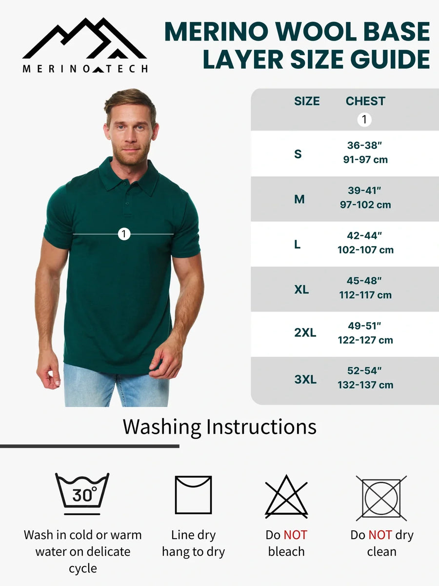Men's Merino Button-Up Short Sleeve Shirt Light Grey