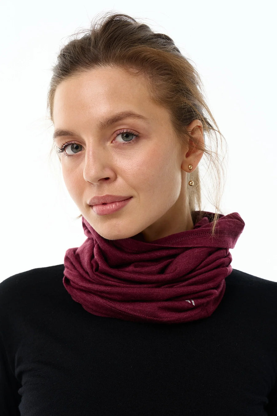 Merino Neck Gaiter 165 Burgundy Wine
