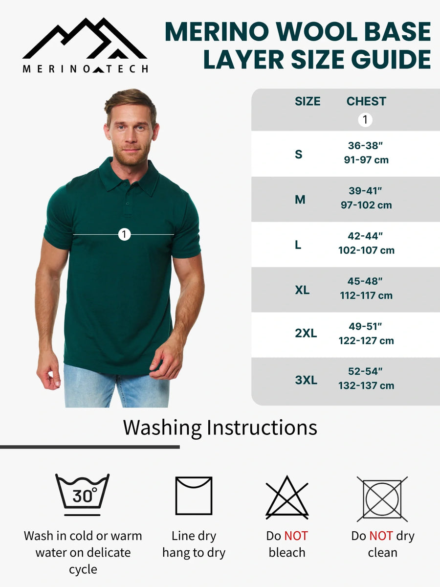 Men's Merino Polo 180 Deep Blue