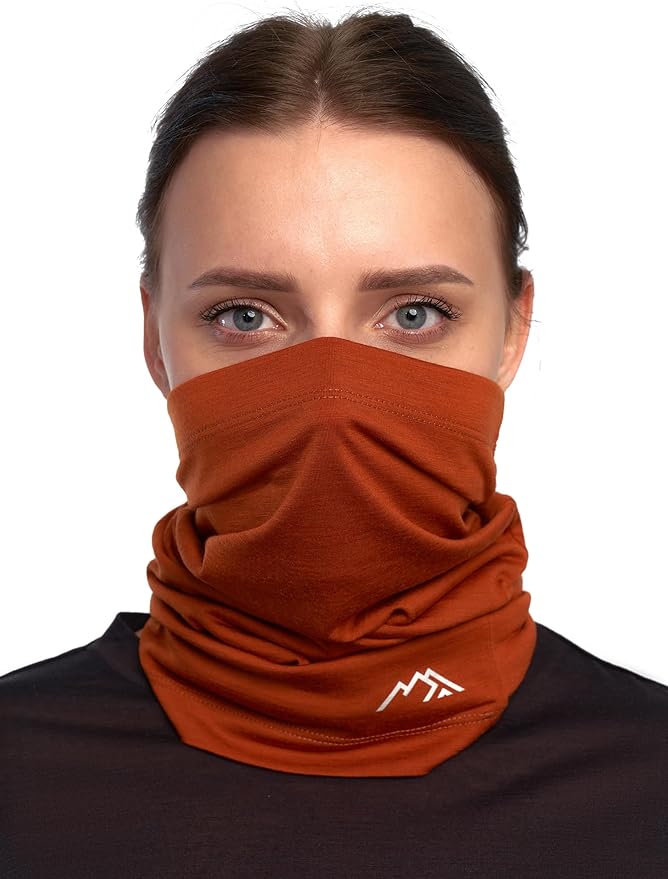 Merino Neck Gaiter 165 Carrot Orange | Soft