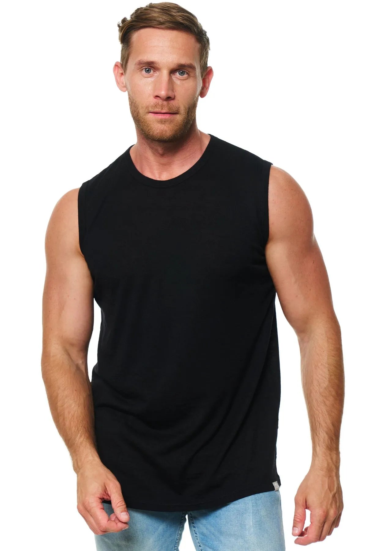 Men's Merino Wool Tank Top Black