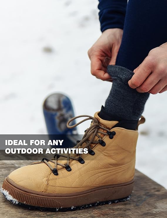 Merino Wool Hiking Socks - (Pack of 2 ) Navy Yellow