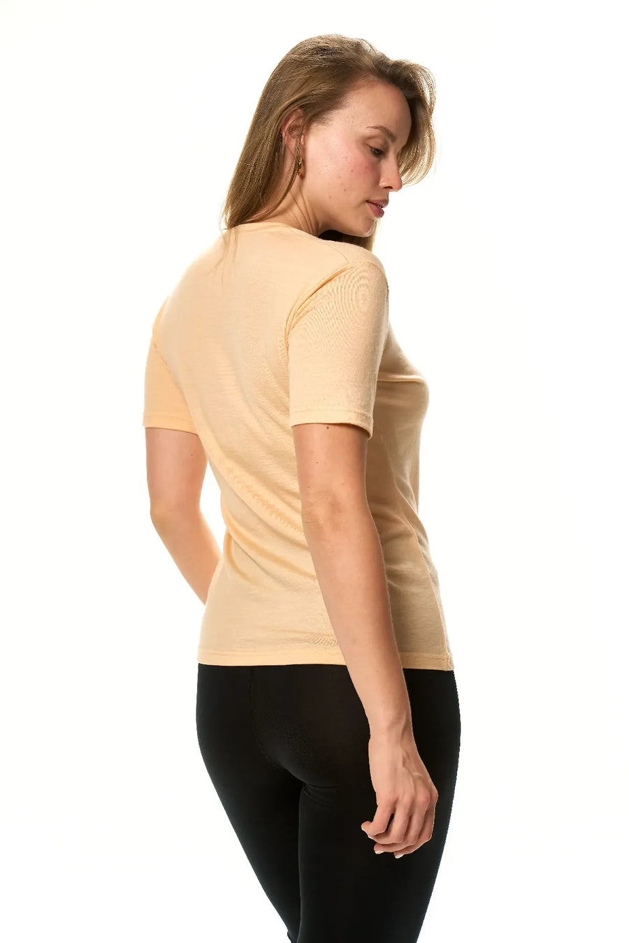 Women's Merino T-shirt 180 Peach | Crewneck