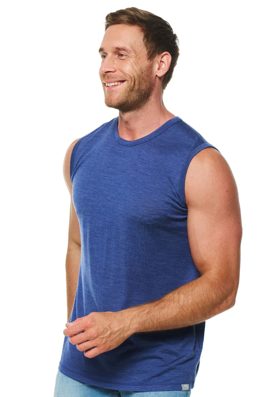 Men's Merino Wool Tank Top Windsor Blue