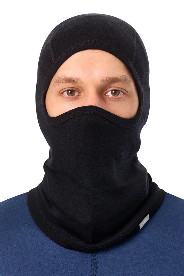 Merino Wool Balaclava Black
