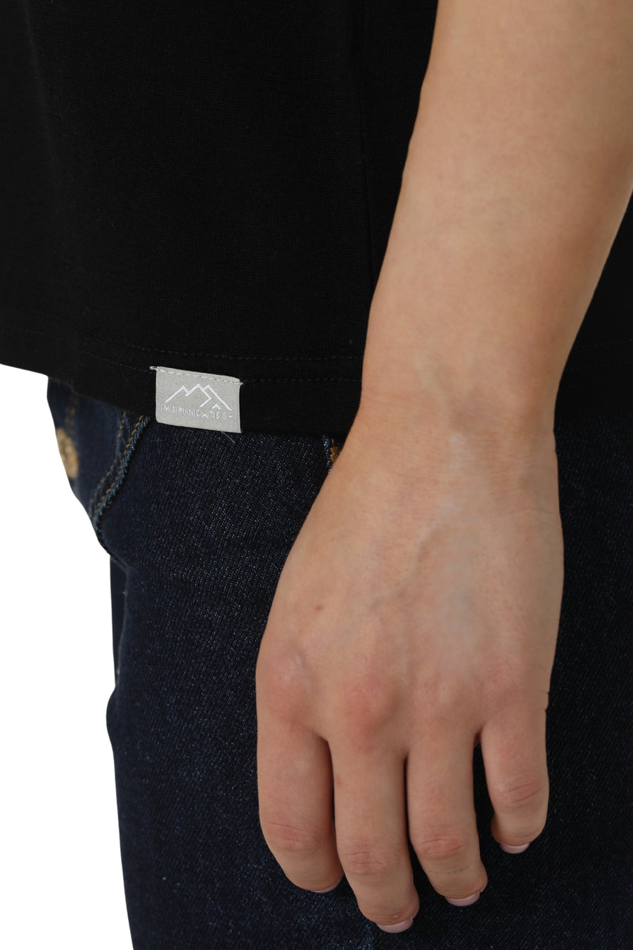 Women's Merino T-shirt 180 Black | Crewneck (+socks)