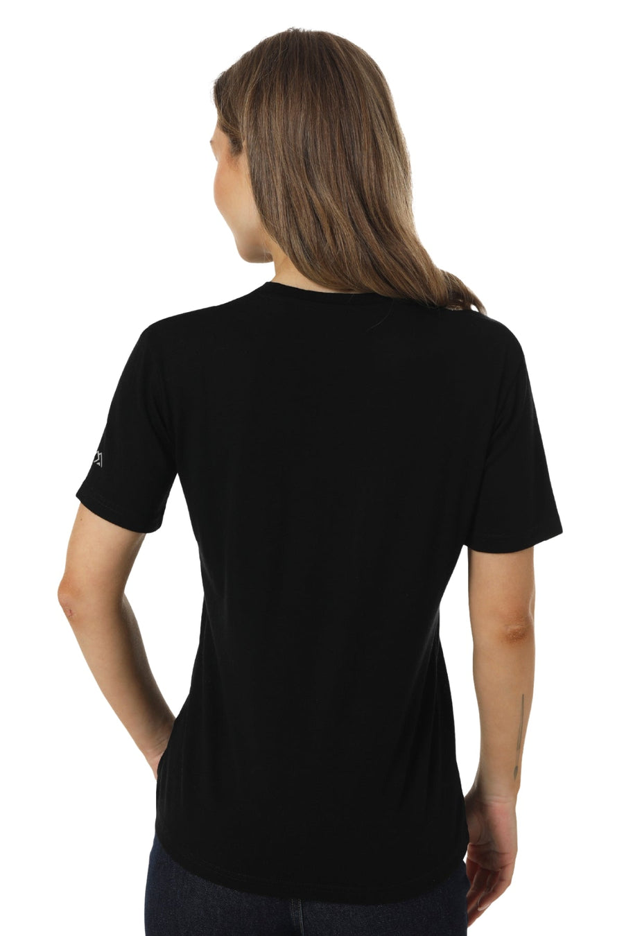 Women's Merino T-shirt 180 Black | Crewneck (+socks)