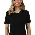 Women's Merino T-shirt 180 Black | Crewneck (+socks)