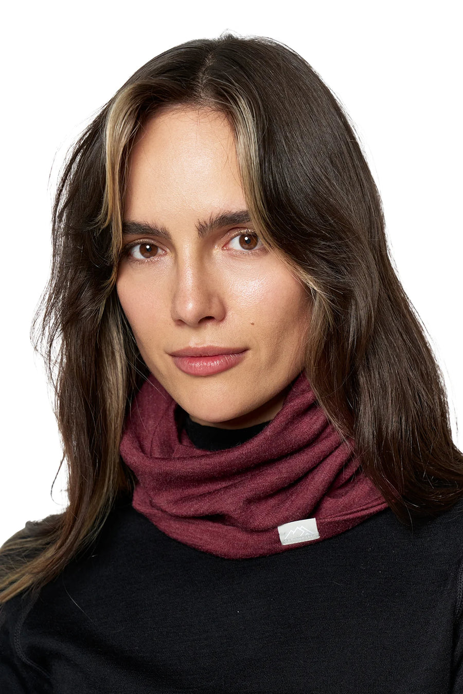 Merino Double-Layer Neck Gaiter Burgundy