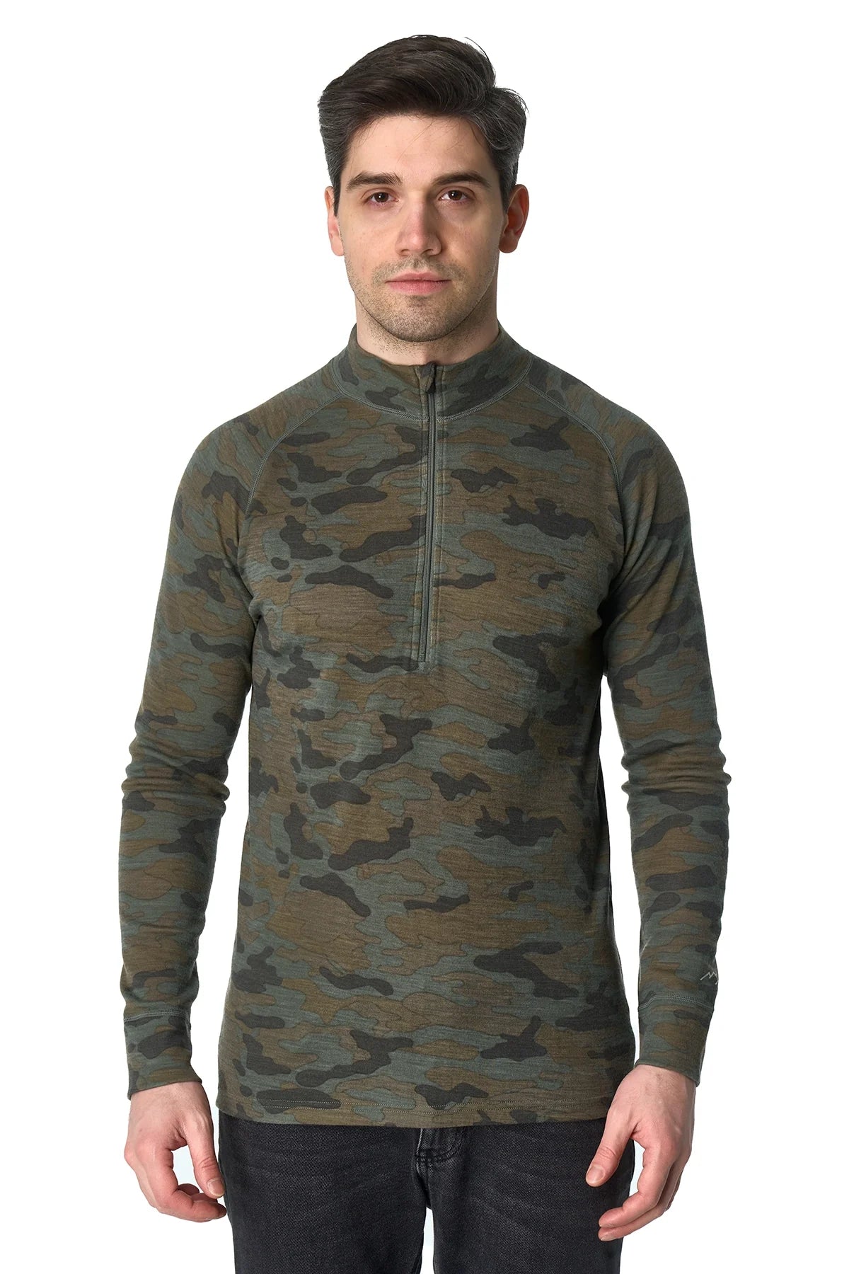 Men's Merino Half Zip Long Sleeve 250 Camo
