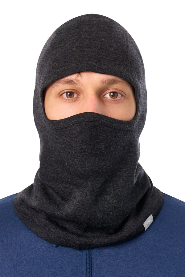Merino Wool Balaclava Charcoal Grey