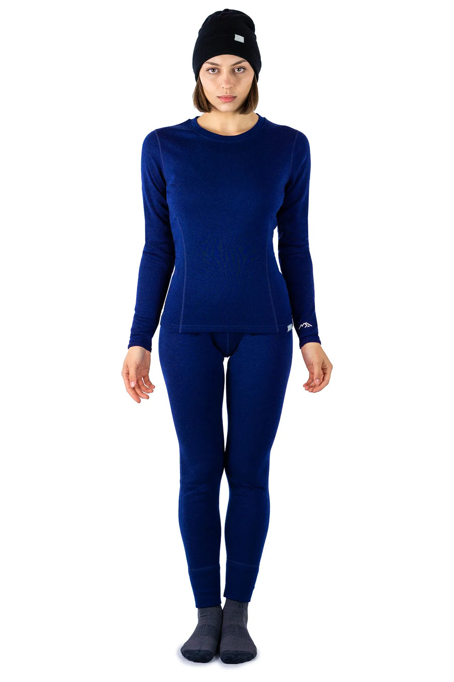 Women's Navy Set + Black Beanie