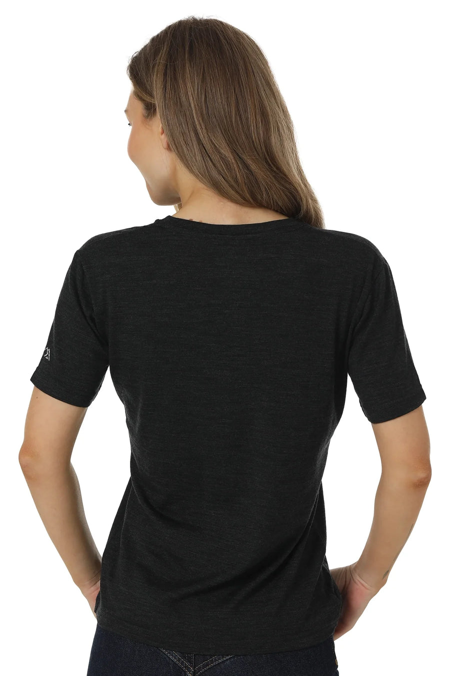 Women's Merino T-shirt 180 Charcoal | V-Neck (+socks)