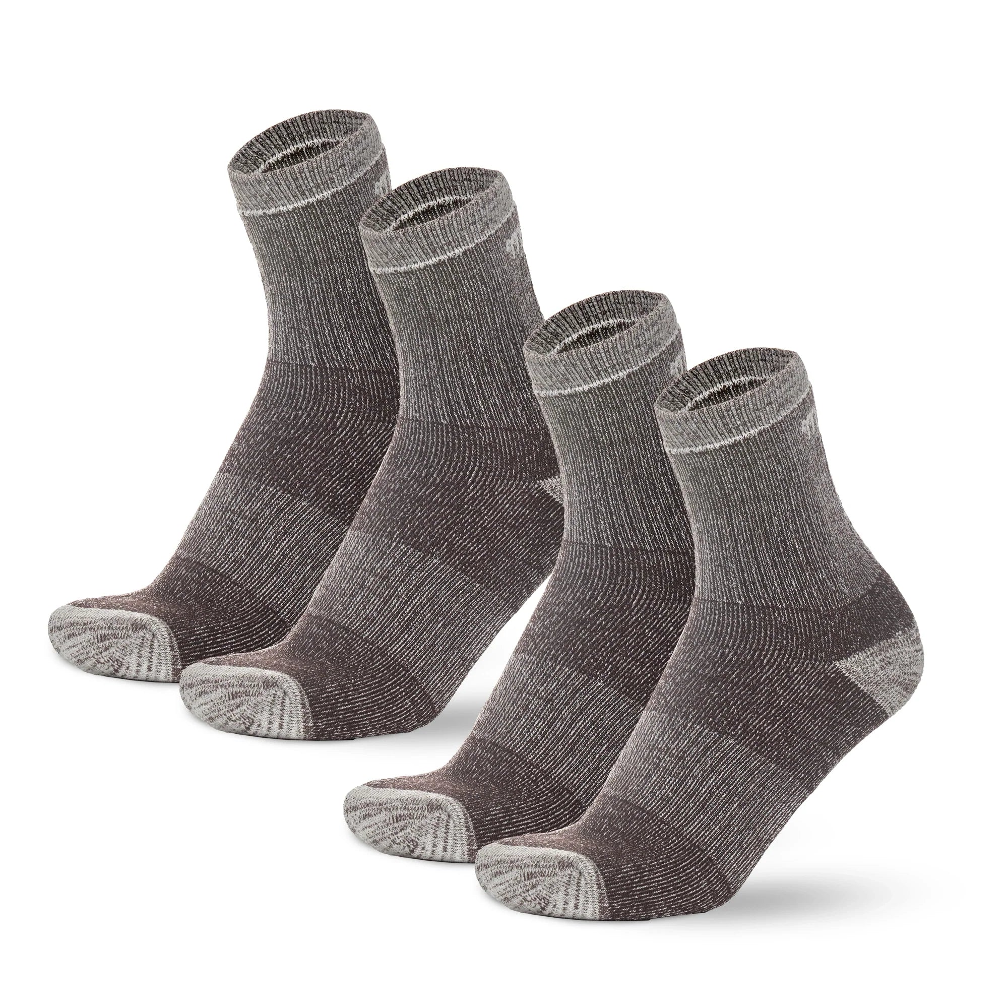 Merino Wool Running Socks - (Pack of 2) Brown Grey