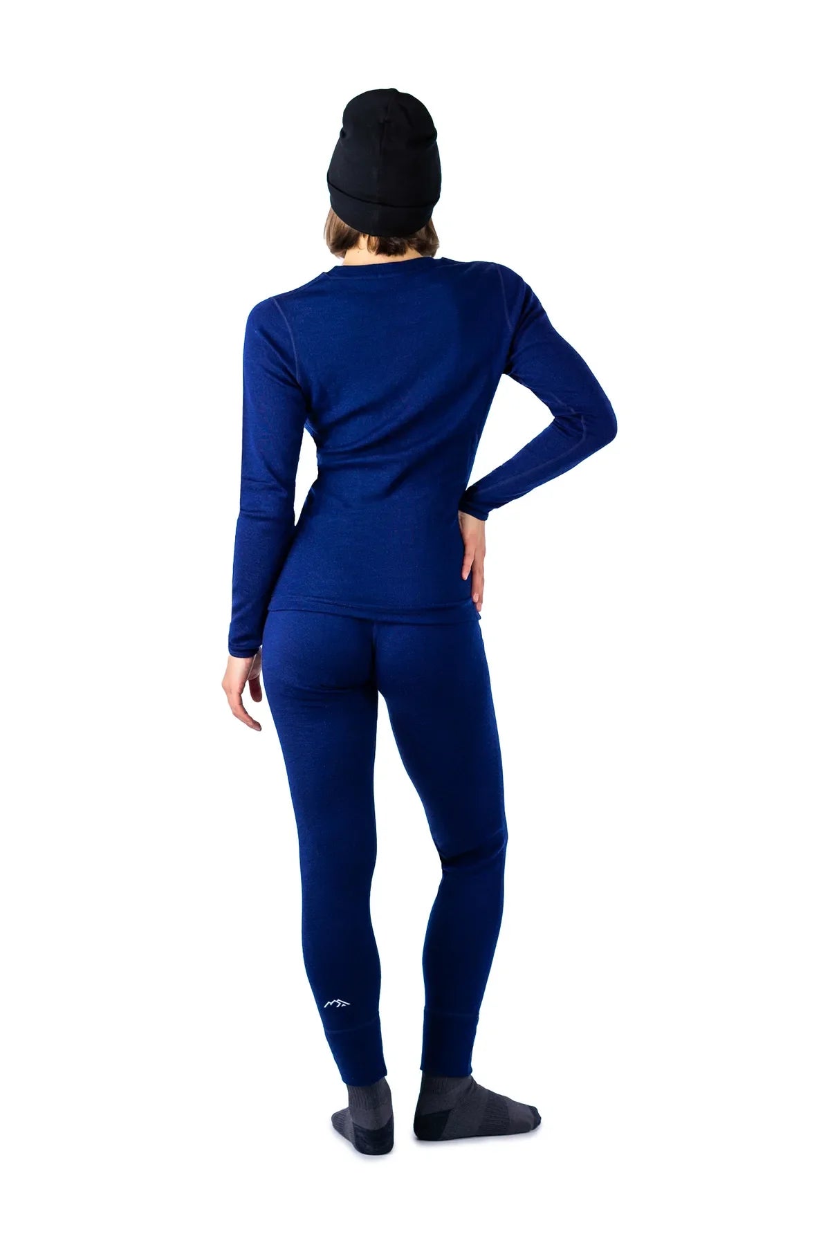 Women's Navy Set + Black Beanie