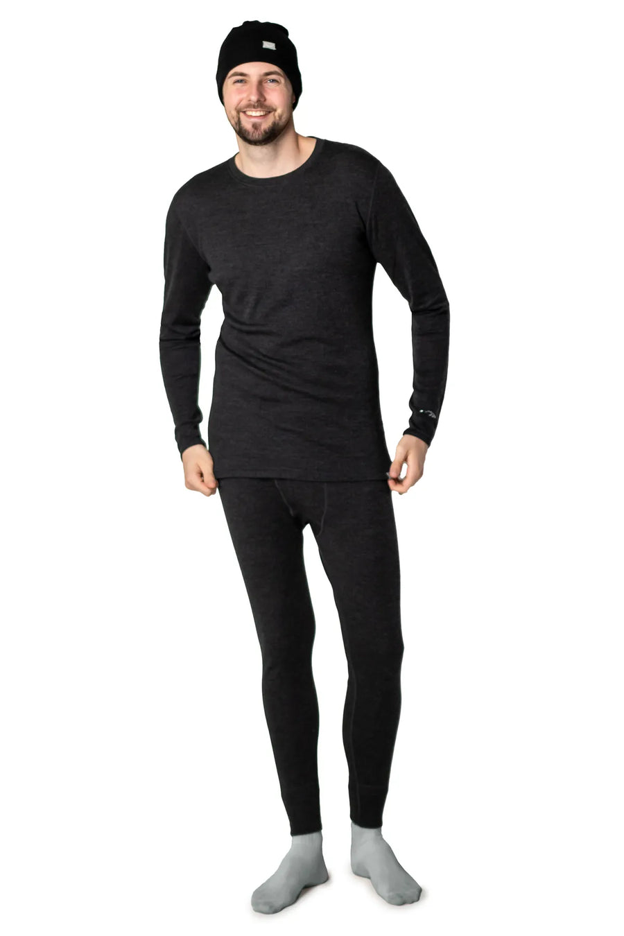 Men's Charcoal Grey Set + Black Beanie