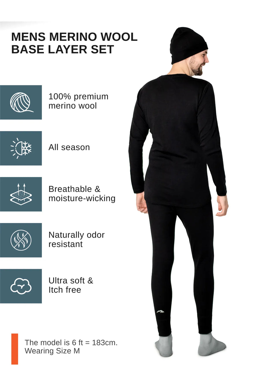 Men's Black Set + Black Beanie