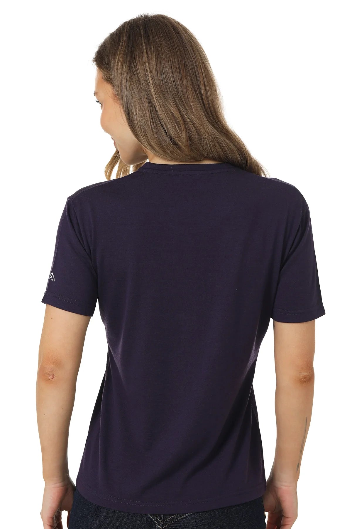 Women's Merino T-shirt 180 Dark Purple | Crewneck (+socks)