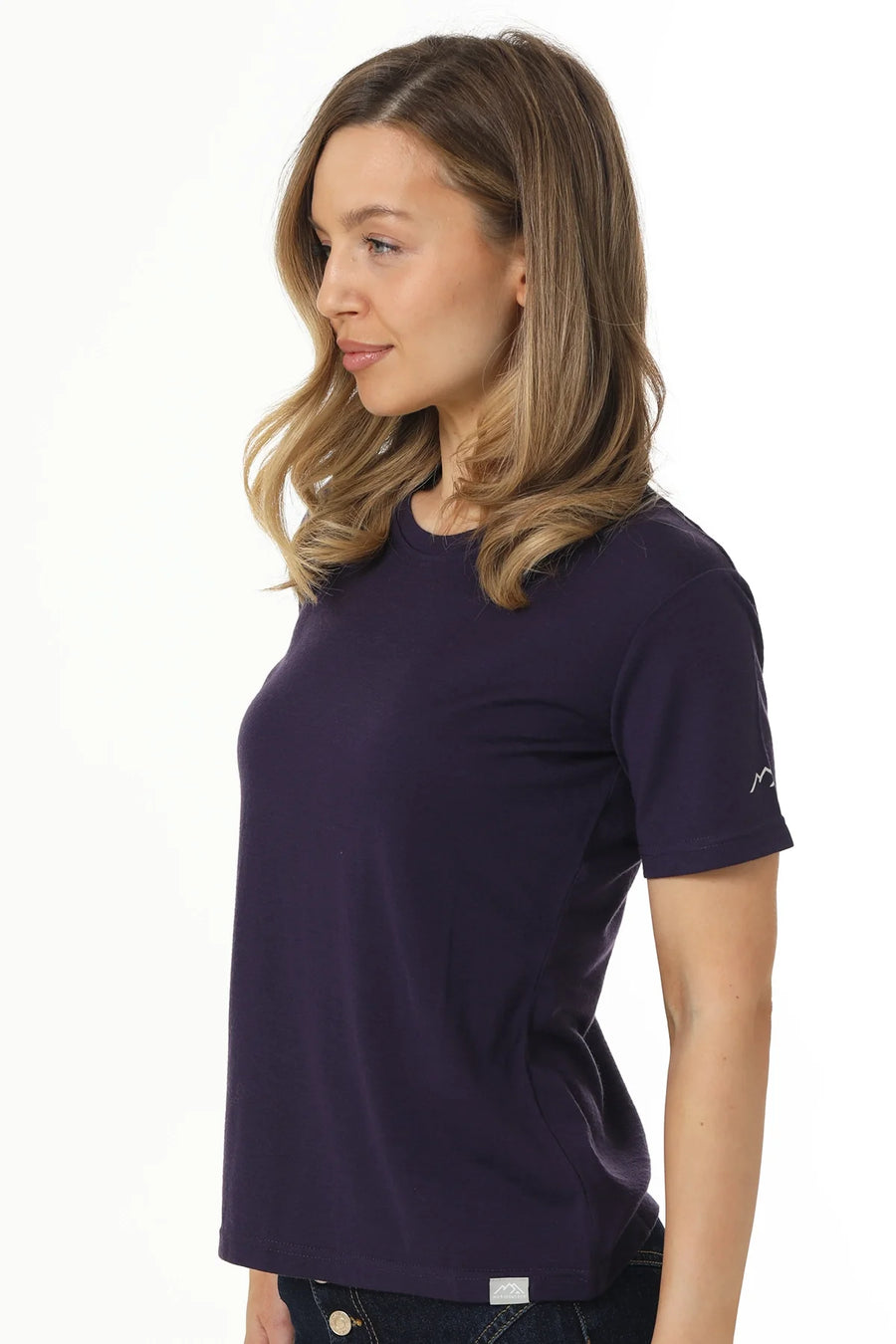 Women's Merino T-shirt 180 Dark Purple | Crewneck (+socks)