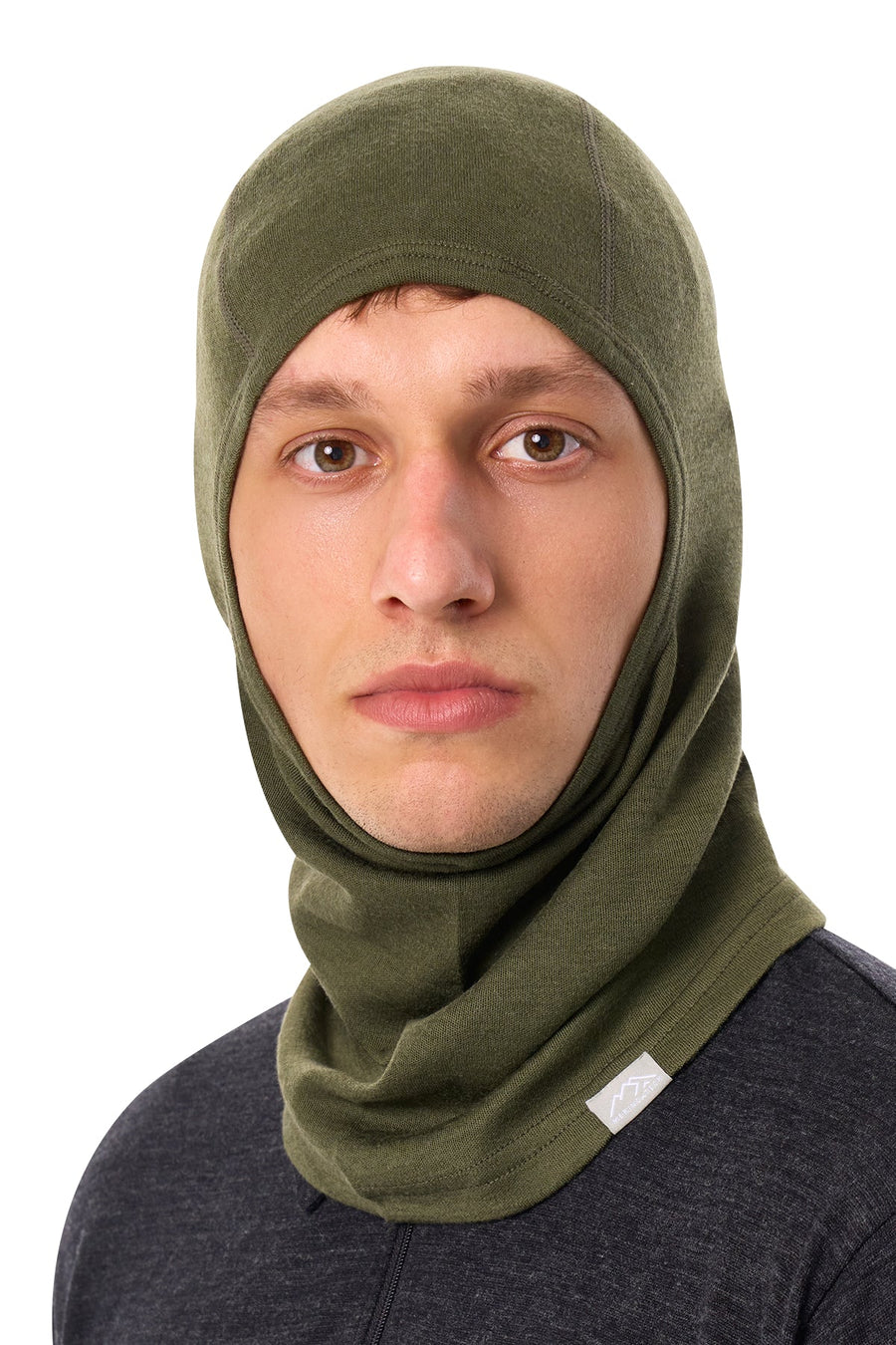 Merino Wool Balaclava Dark Olive