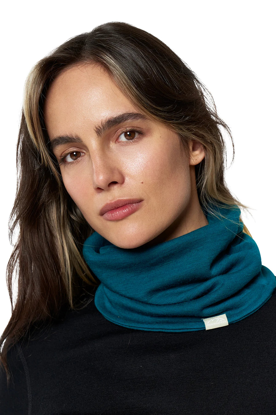 Merino Double-Layer Neck Gaiter Deep Teal