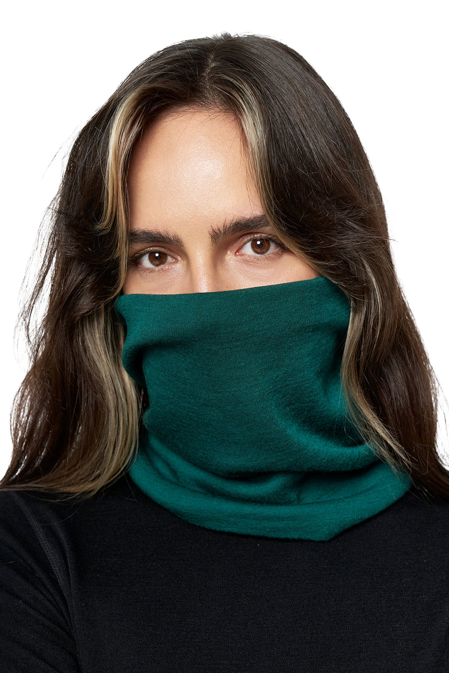 Merino Double-Layer Neck Gaiter Forest Green