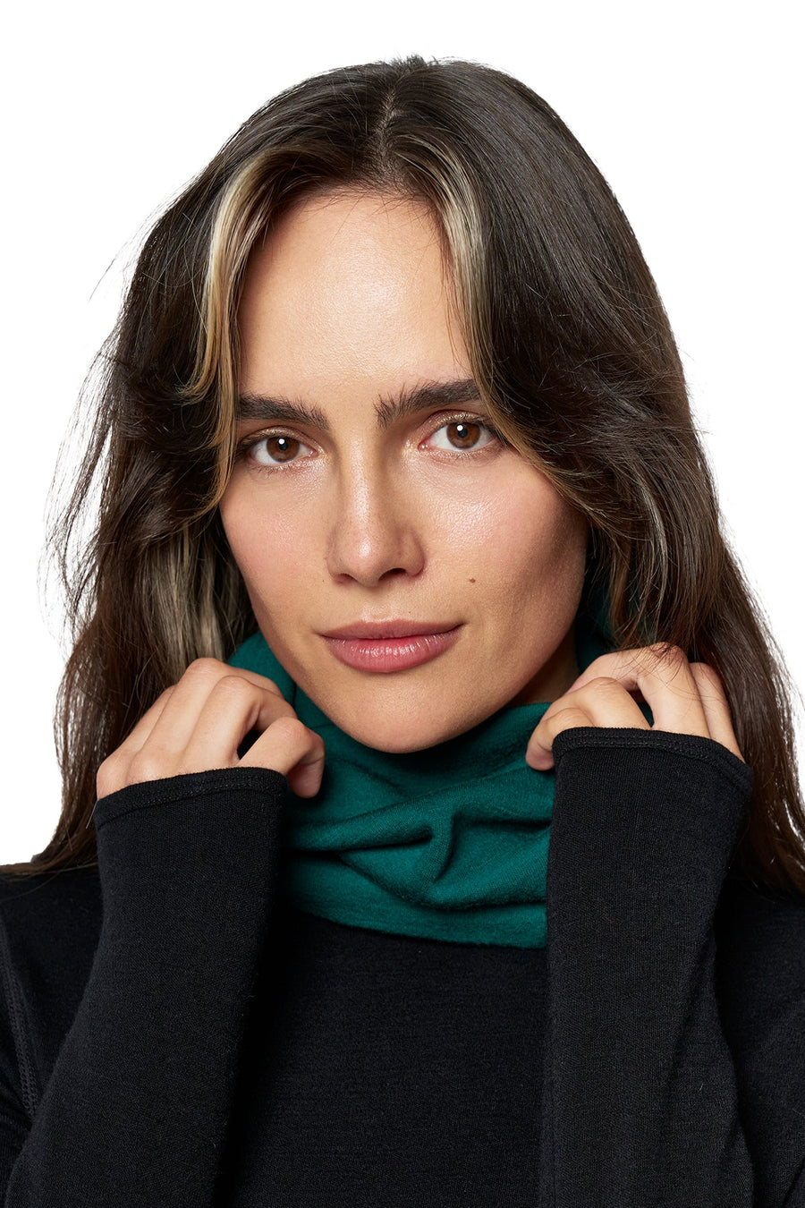 Merino Double-Layer Neck Gaiter Forest Green