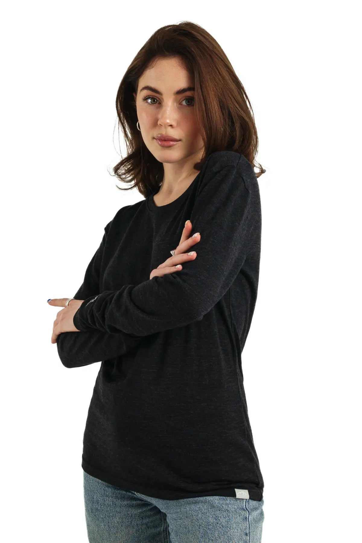 Women's Merino Long Sleeve 165 Heathered Black