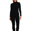 Women's Merino Thermal Set 320 Black Zip-up